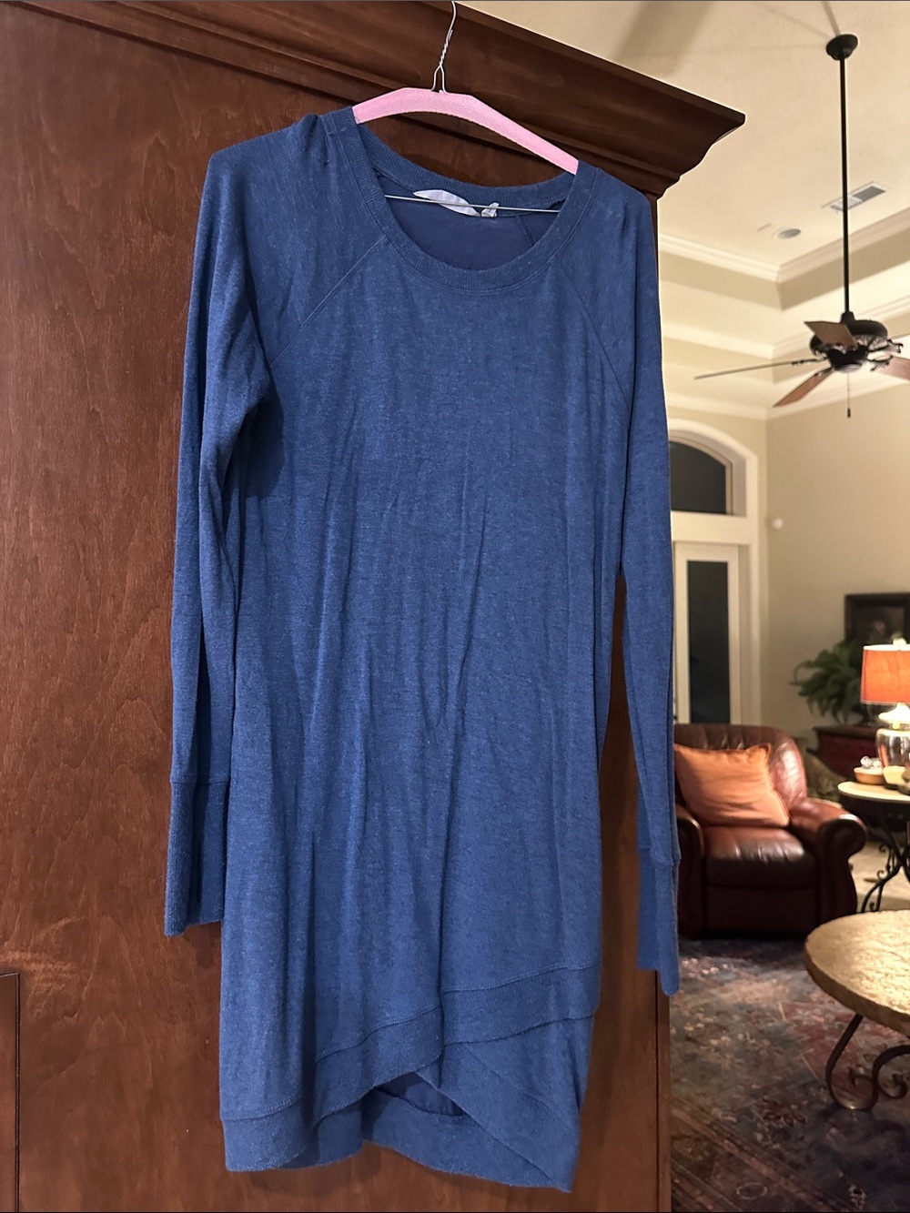 Athleta Long Sleeve Indigo Knit Tunic Dress